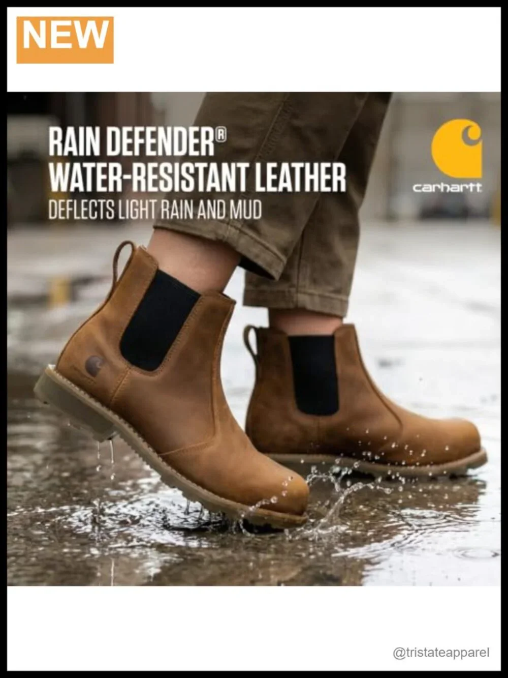 Women's Steel Toe Chelsea Boots Water Resistant Leather Slip-On Work Boots